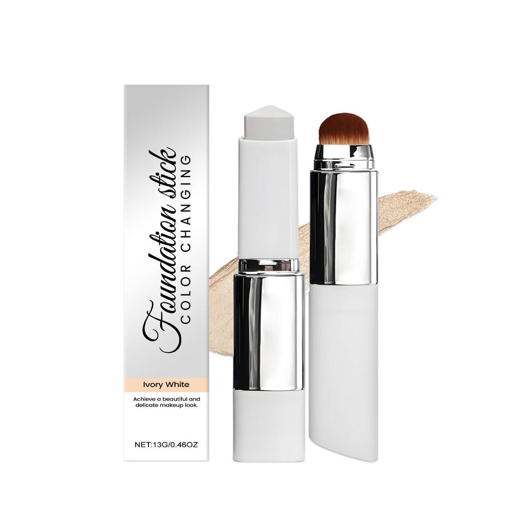 Color-Changing 2-in-1 Matte Foundation Stick: Lightweight, Natural, Suitable for Oily & Dry Skin