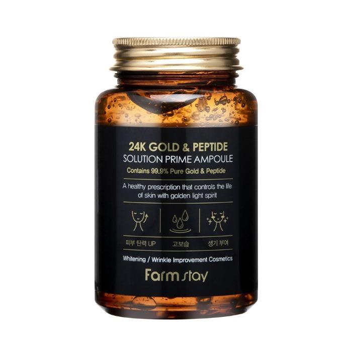 Farmstay 24K Gold & Peptide Solution Prime Ampoule Nourishing Firming 250ml