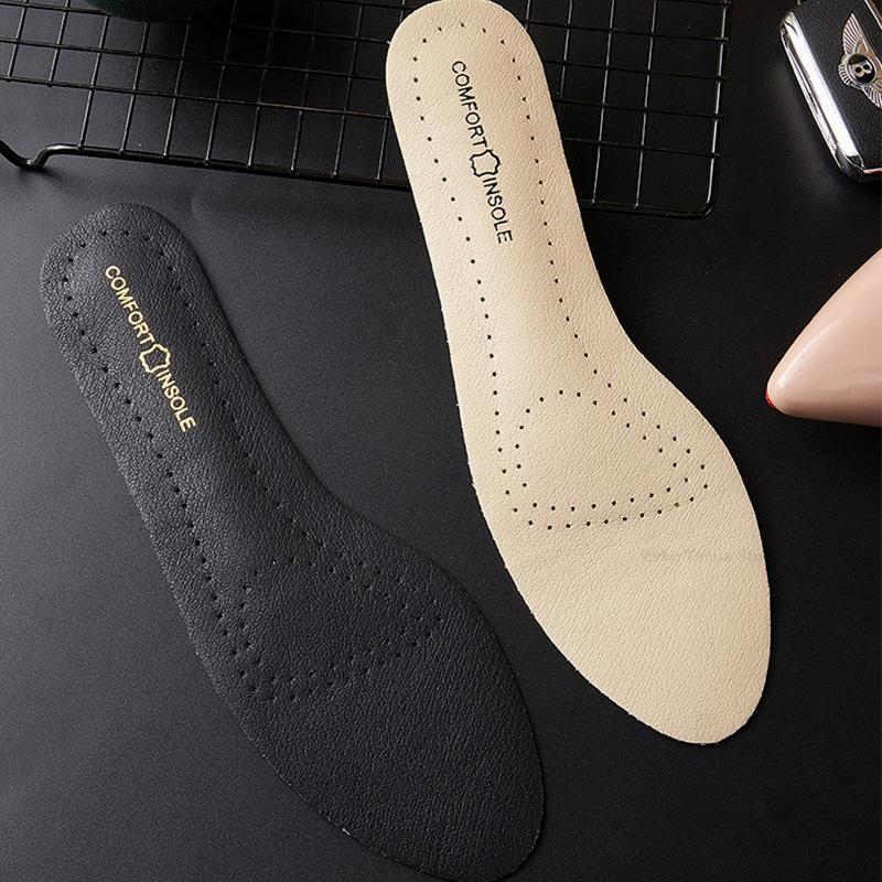 Women's Leather Insoles High-heel Self-adhesive Non-slip Shoes Pads Breathable Sweat Soft Feets Sole Stickers Orthotics Inserts