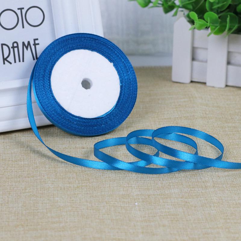 0,6 cm Vit Satinrosband för DIY Tårtdekoration