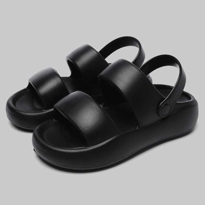 Fashion Slippers for women in summer 2025 EVA sandals with a poop like feel Two pairs of soft soled bathroom thick soled sandals
