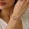 Multicolor Zircon Flower Bracelet Dreamy Aesthetic Flower Rhinestone Bracelet  Women
