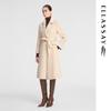 ELLASSAY Women's 100% Cashmere Long Wool Coat