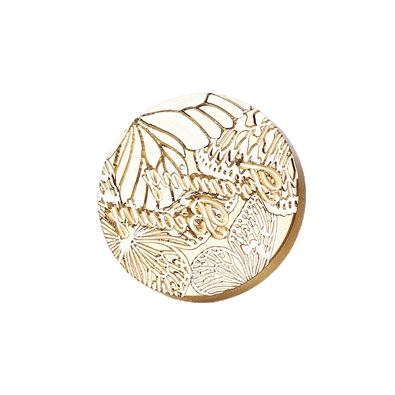 Wax Seal Stamp-Words Phrases Sealing Wax Stamp Flower Sealing Stamp for Envelope Wedding Invitations Card Decorations