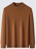 Herren Kaschmir Pullover mit halbem Reißverschluss, dicke Wolle, Langarm, Winter Baselayer