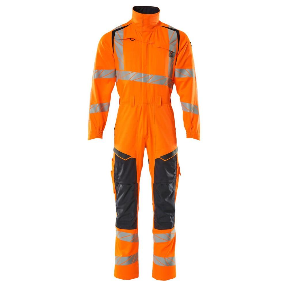 Mascot Mens Accelerate Safe Hi-Vis Knee Pad Pockets Work Overalls