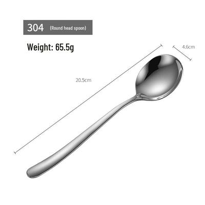 Zhishen 304 Stainless Steel Round Dining Spoon