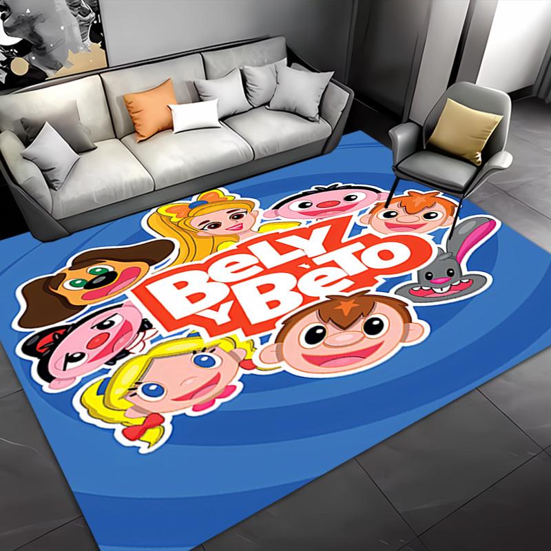 Cartoon B-Bely B-Beto -Themed Entrance Mat,Non-Slip Mat Area Rug,Room Decor,Outdoor Decor,Kitchen Rug,Doormat - Machine Washable,Easy to Clean