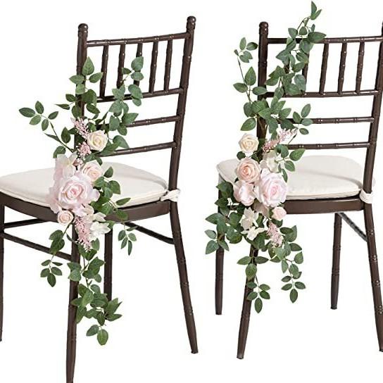 Wedding Gift Chair Back Flower Simulation Flower Kit European And American Outdoor Festival Decoration Background Direct Supply