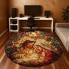 1pc Christmas Round Chair Mat Office Area Rug - Non-Slip, Floor Mat for Office, Bedroom, Ideal Home Decor Gift C0112004