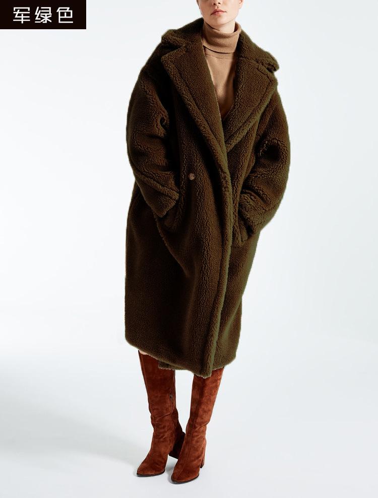 2026 autumn and winter loose fur integrated imitation fur jacket women's clothing medium and long large trench coat lamb wool thickened tide