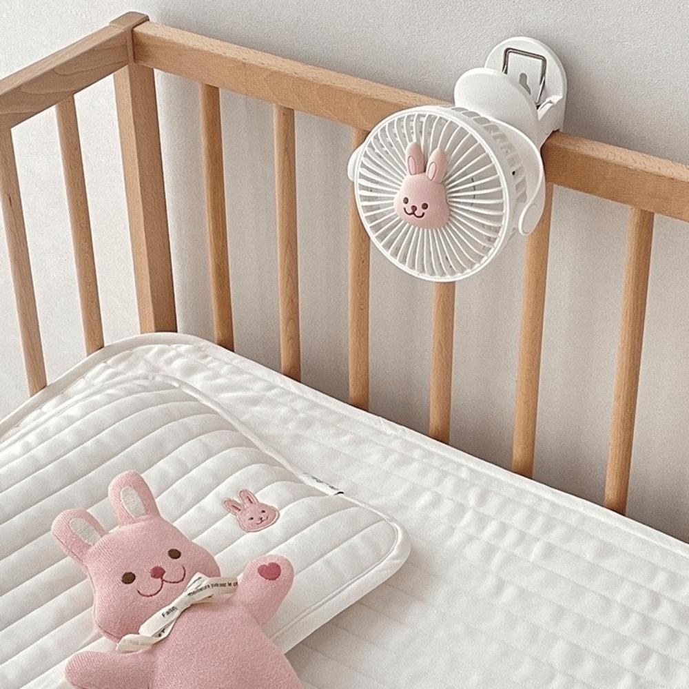 Bear Cart Stroller Fan 3 Speeds Clip On Electric Fan Portable Outdoor Fan for 3.7V1200mAh Baby