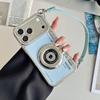 Creative 3D Camera Phone Case For iPhone 17 16 15 14 Plus 13 12 11 18 Pro Max Lens Protective Shockproof Cover with Lanyard