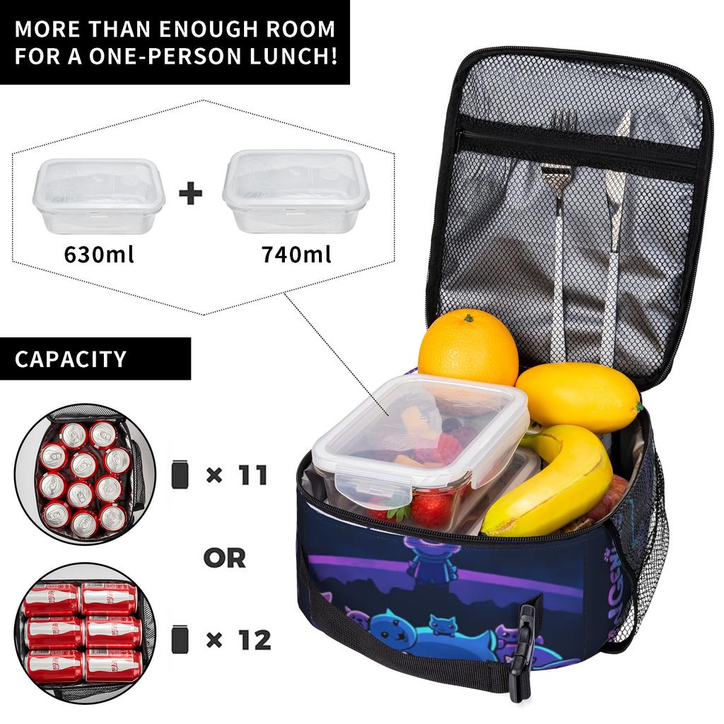 Mewgenics Insulated Lunch Bags for Men Women Storage Food Box Leakproof Cooler Thermal Lunch Boxes For Work