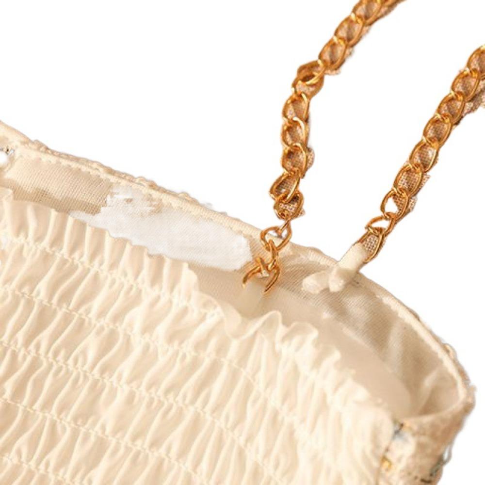 Plaid Tank Top Solid Metal Chain Halter Crop Tops Women Summer Camis Backless Camisole Fashion Casual Tube Female Sleeveless Cropped Vest Y2K