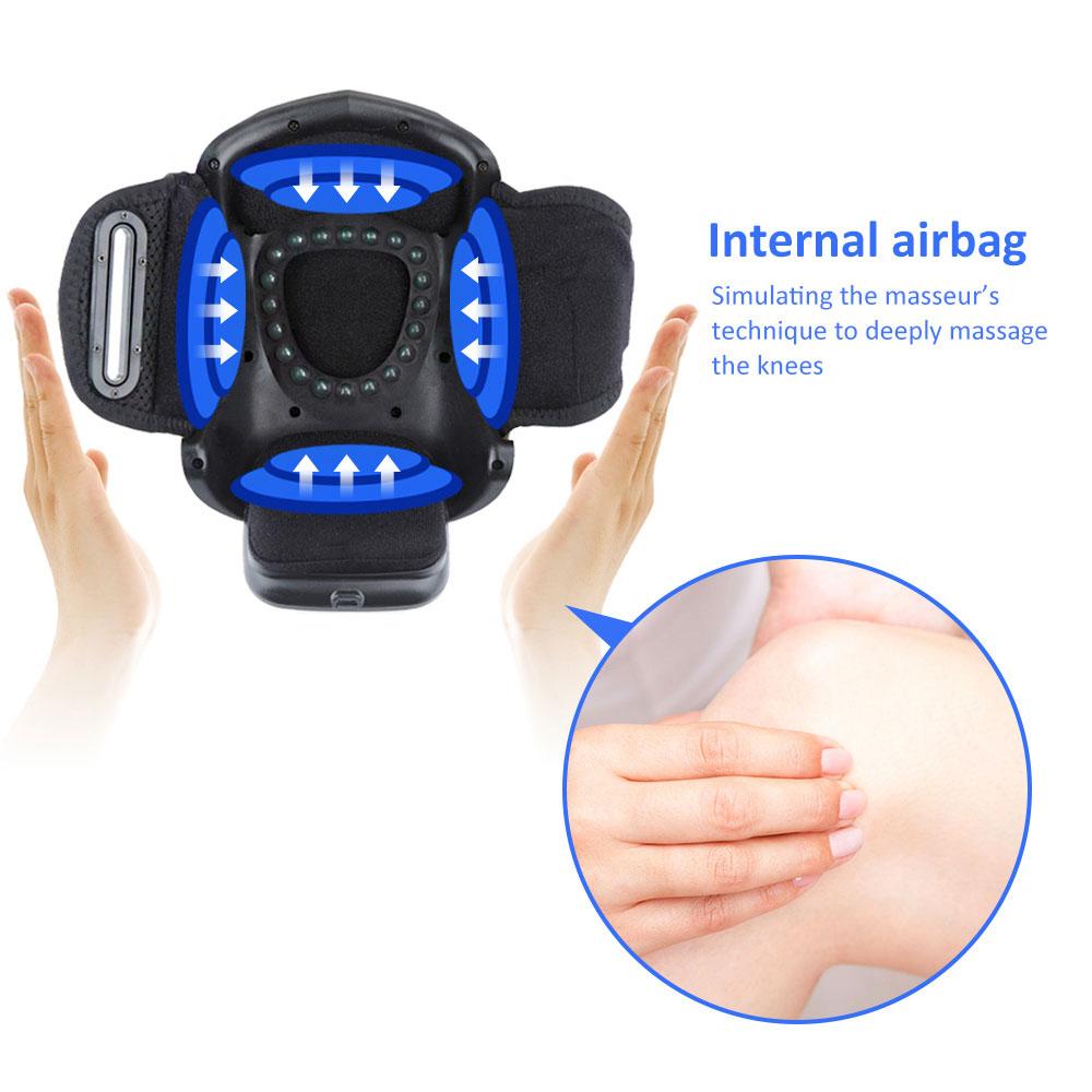 3 in 1 Electric Knee Massager Portable Vibration Hot Compress Airbag Massage Machine Rechargeable High Frequency Knee Massager
