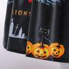 Kids Girls Halloween Costume Ghost  Dress Witch Hat Pumpkin Skull Printed Fancy Dress Up Cosplay Party Outfits