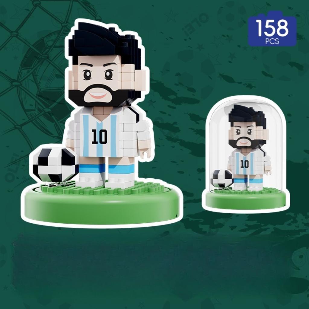 Small Particle Building Blocks Set - 2026 Football Sports Figure Mascot Toy, 150+ Pieces, Educational STEM Toy, Collectible Gift for Kids 8+