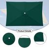 Umbrella Replacement Canopy 200cmx300cm Waterproof for Outdoor Use Home Deck
