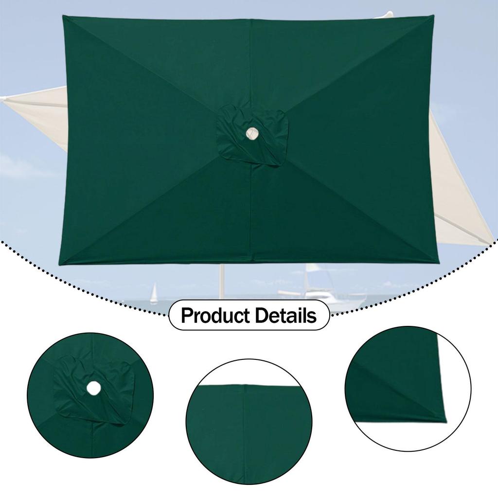 Umbrella Replacement Canopy 200cmx300cm Waterproof for Outdoor Use Home Deck