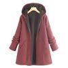 Plus Size Women Hoodie Autumn Winter Warm Coat Solid Color Streetwear All Match