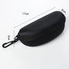 3pc Portable Sunglasses Case Protector Oxford Cloth Hard EVA Zippered Eyeglasses Case with Carabiner Unisex Eyewear Accessories