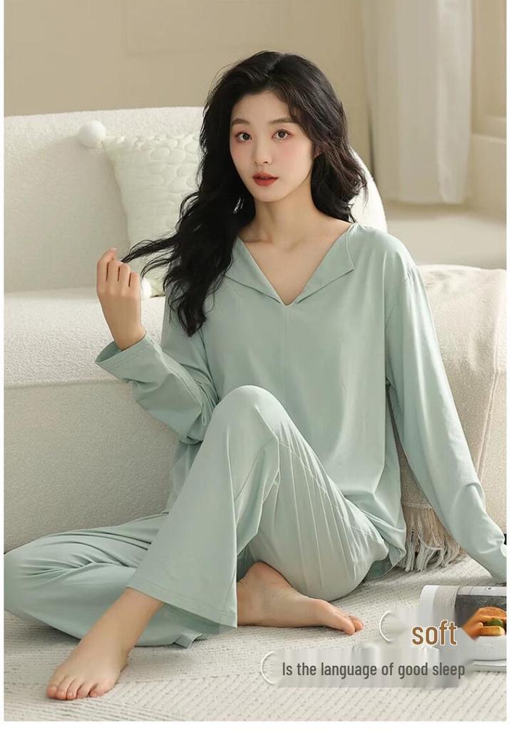 Langsha Women's Modal Cotton Pajama Set with Built-in Bra
