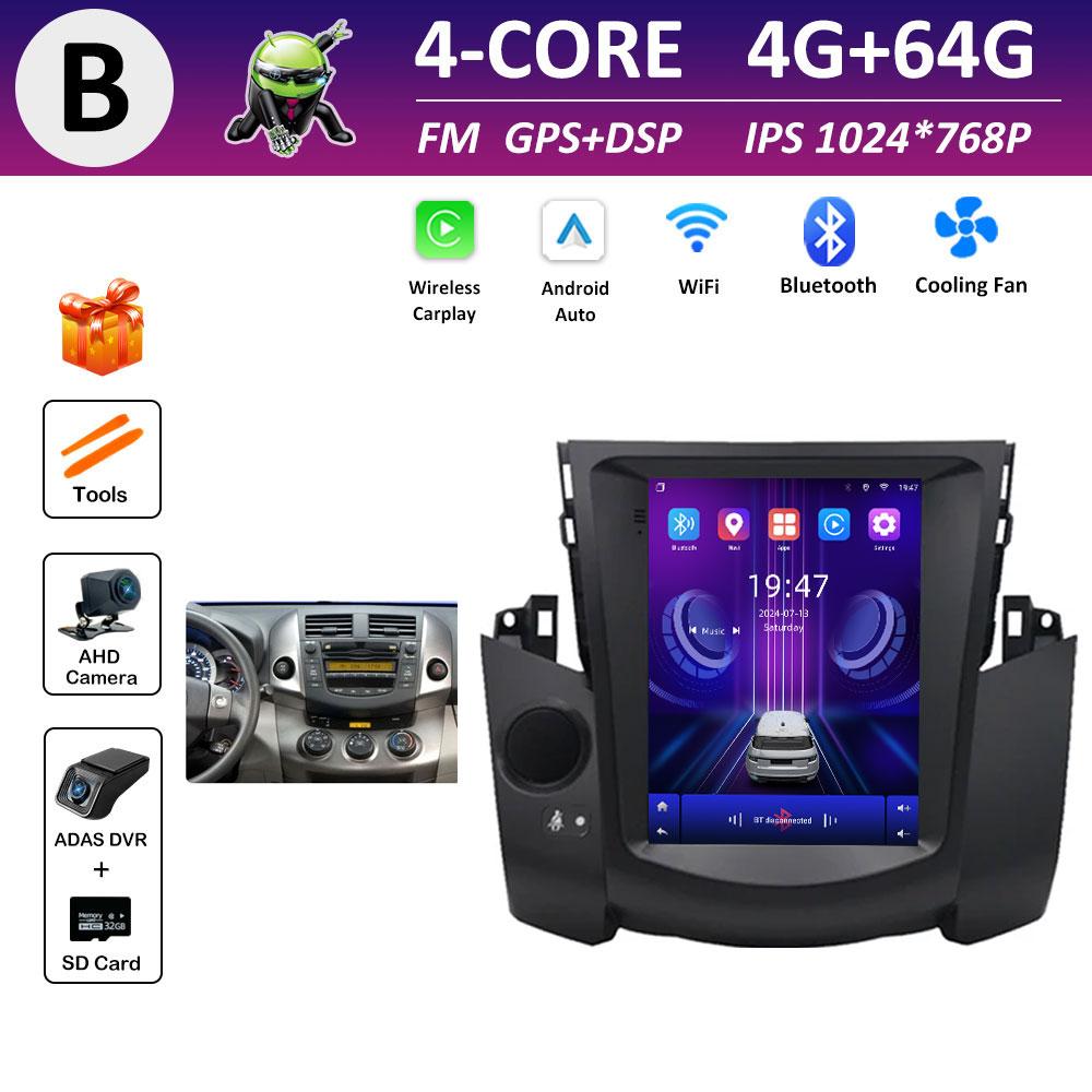 For Toyota RAV4 2009 2010 2011 2012 Car Video Radio Multimedia Player DSP Stereo Android OS IPS Touch Screen GPS Navi Head Unit