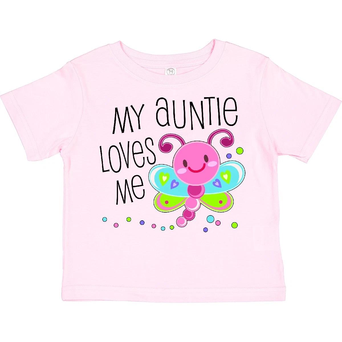 Inktastic My Auntie Loves Me- Cute Dragonfly Toddler T-Shirt Family Aunt Niece 100
