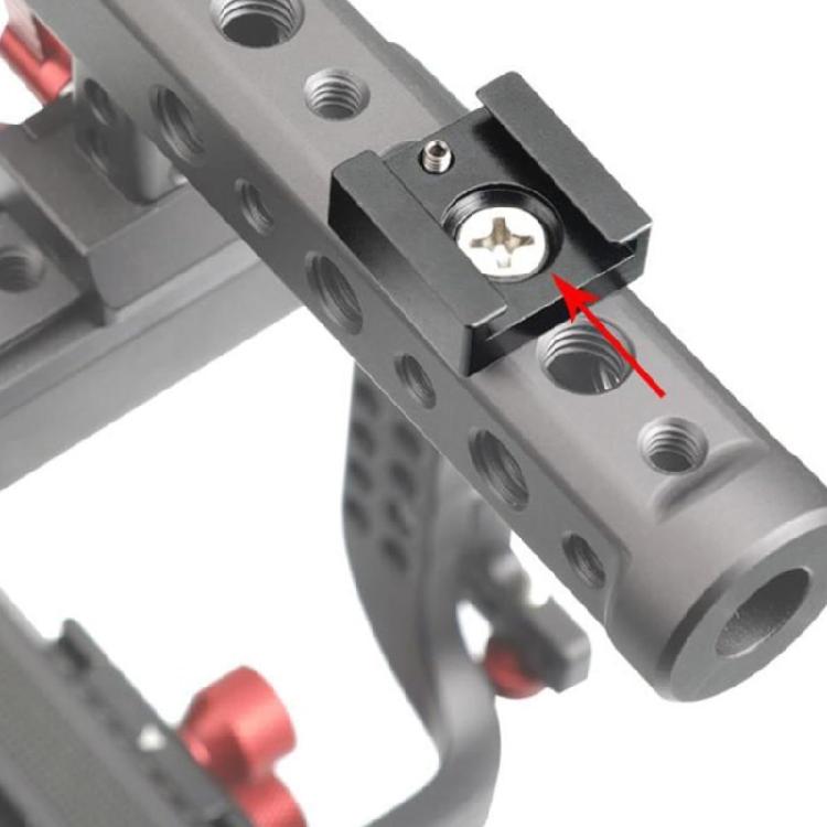 Cold Shoe Mount Hot Shoe with 1/4 Thread Aluminum Adapter Bracket for Camera Cage Flash Shoe Mount Accessories