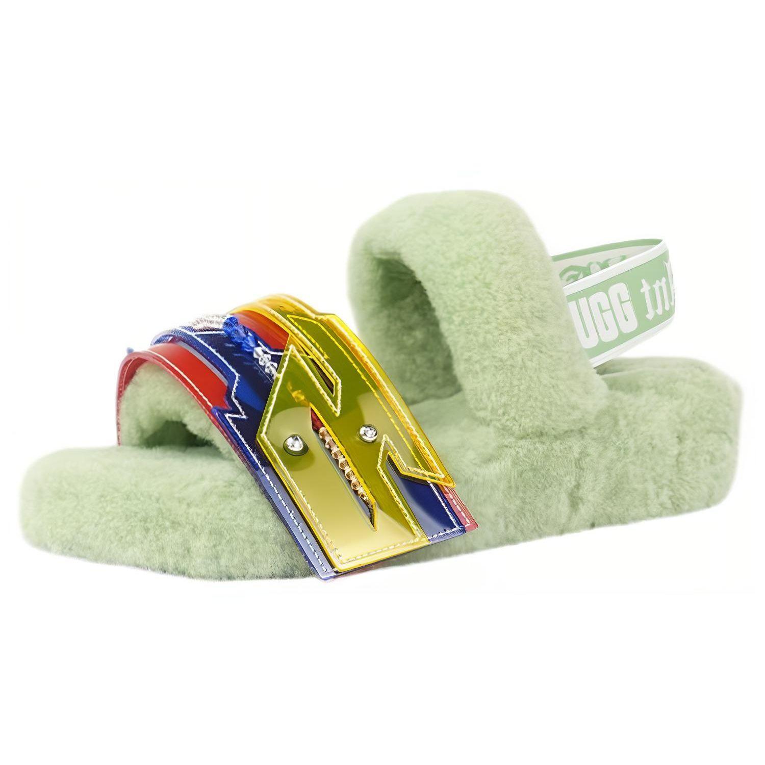 UGG Alienant X Sheepskin Fashion Slippers женские тапочки зеленые 1151410-GGRDN 37 — фото 3