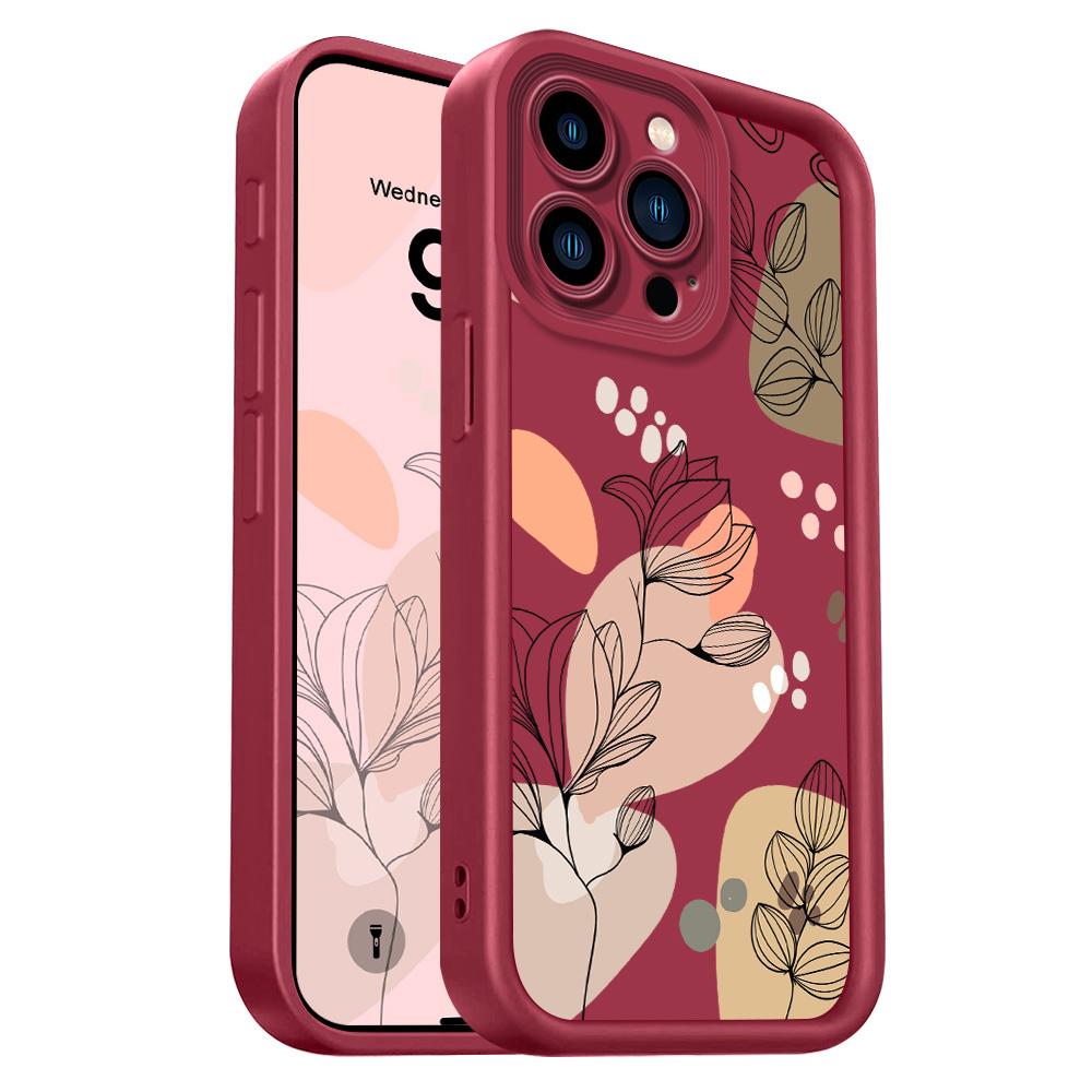 

Charming Flowers Phone Case For IPhone 13 12 11 Pro Max Mini 7 8 6 6S Plus X XS XR SE 2020 2022 Staircase Soft Cover iPhone SE 2020 винный