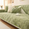 Tafu Velvet Checkered Sofa Cover Non-Slip Thickened Plush Sofa Towel Living Room Universal for All Seasons Armrest Back Towel