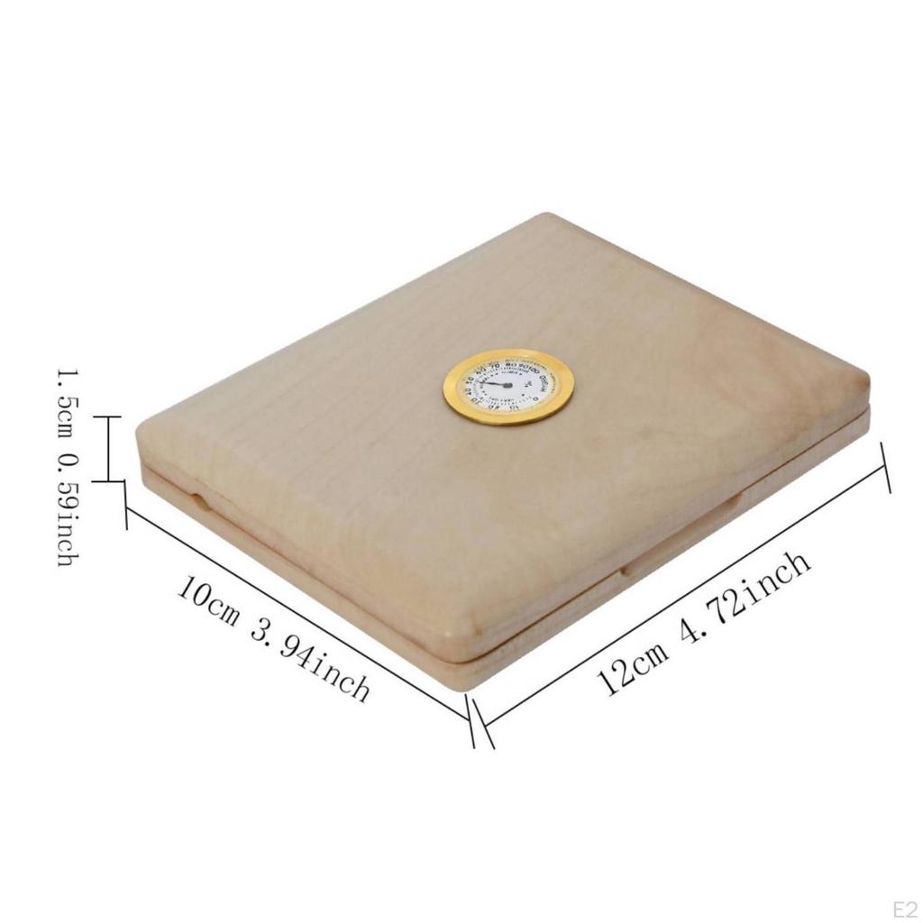 Cane Case with Humidity Gauge Wooden Storage Box Portable for Travel