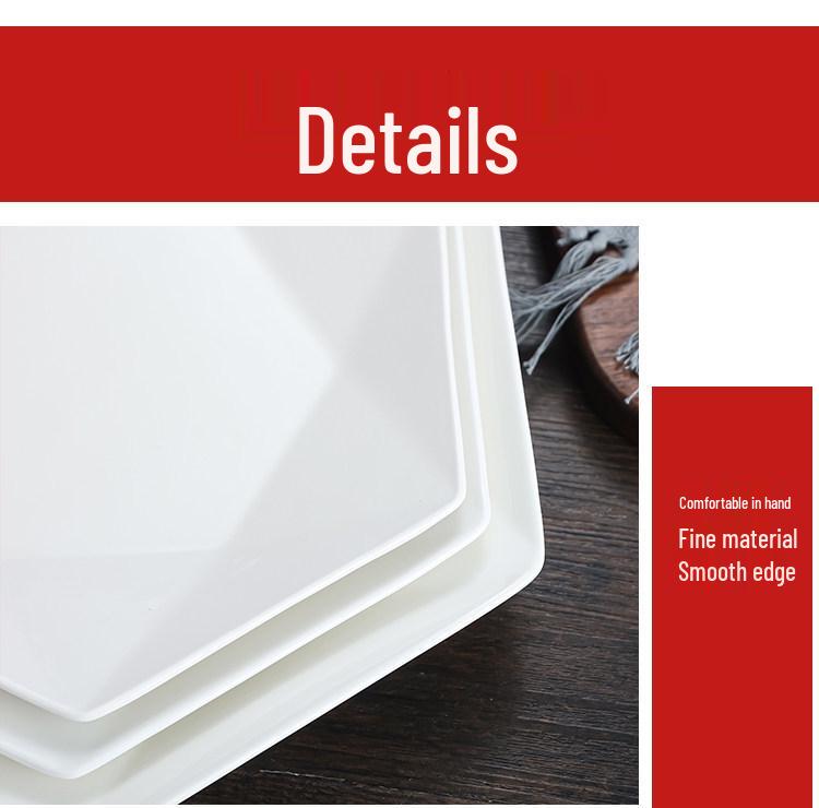 Hexagonal Ceramic Stir-Fry Plate for Home and Commercial Use