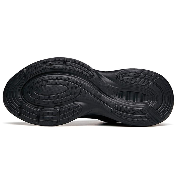 New Anta Cushioning Breathable Lightweight Wear Resistant Coverage Slip Resistant Low Top Running Shoes Men's Pure Black 112135568-10