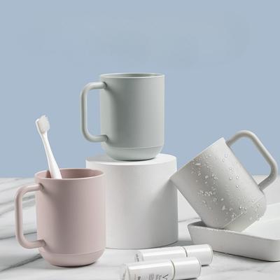 Simple Plastic Toothbrush Cup with Handle for Dormitory Home Bathroom Wash Cup