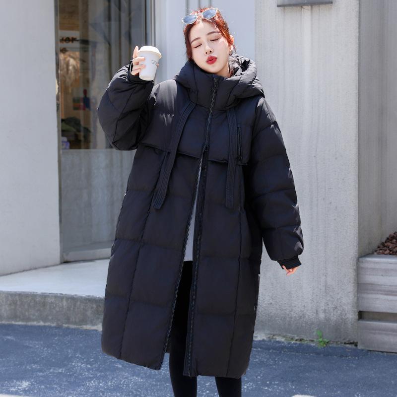 Winter Comfortable Thick Cotton Coat for Women Long Knee-length Loose Coat