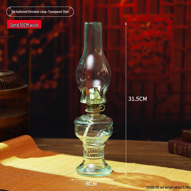 Vintage Wrought Iron Kerosene Camping Lantern - Nostalgic, Decorative Cafe Ornaments & Photo Props