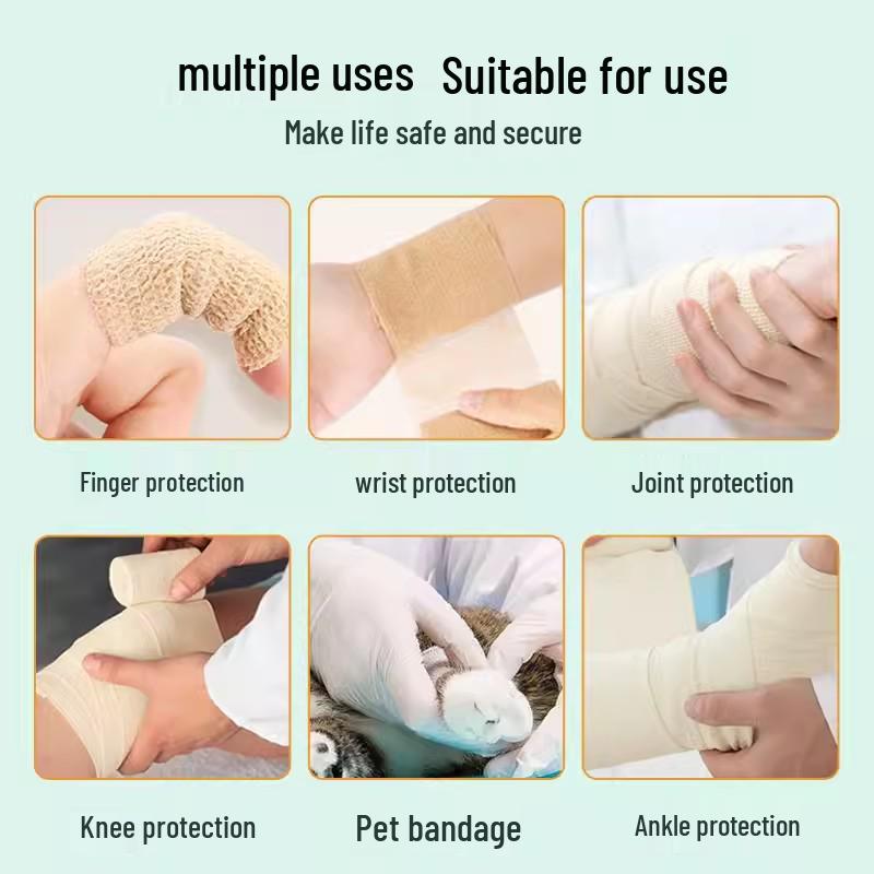 Elastisches Sport-Medizin-Verbandtuch: Selbstklebender Fingerschutz, Hochelastische Kompression & Gaze-Fixierung.