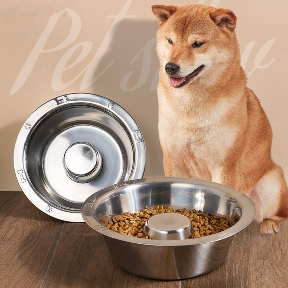 Anti-Slip Cat Food Dish Stainless Steel Dog Water Bowl Pet Water Bowl Dog Feeding Bowl for Cat Dog