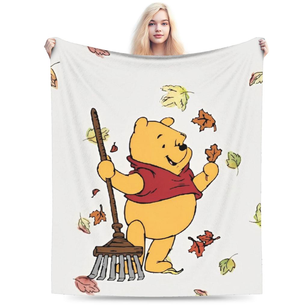 Winnie-the-Pooh Eeyore Blankets Fleece Summer Air Conditioning Cartoon Lightweight Thin Throw Blankets for Home Car Rug Piece