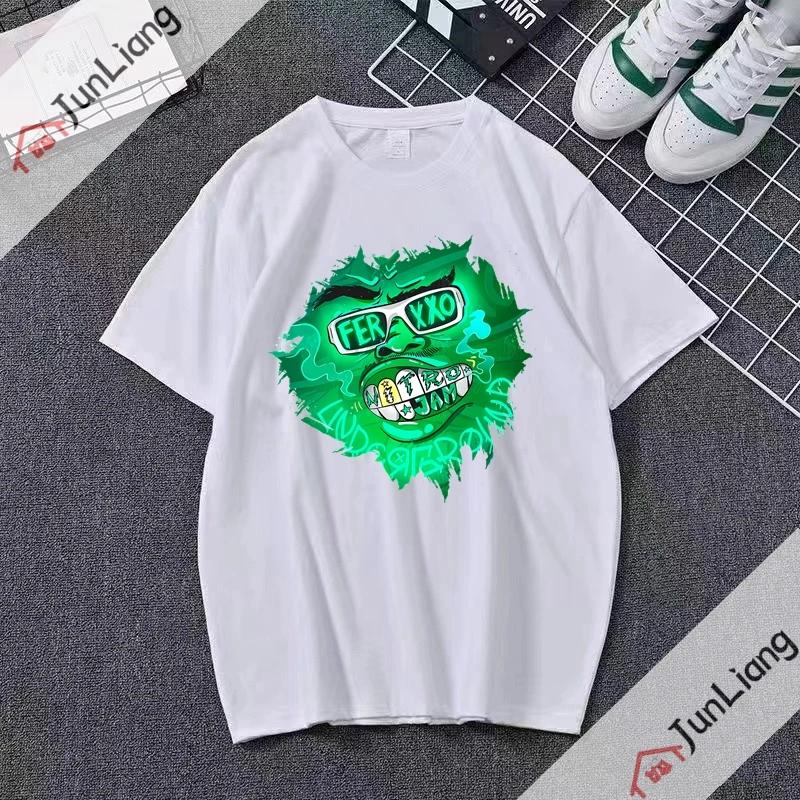 Ferxxo Breathable Tshirt Rapper Feid Printed Tshirts Summer Short Sleeve Tee Hip Hop Unisex Women Streetwear Tshirt