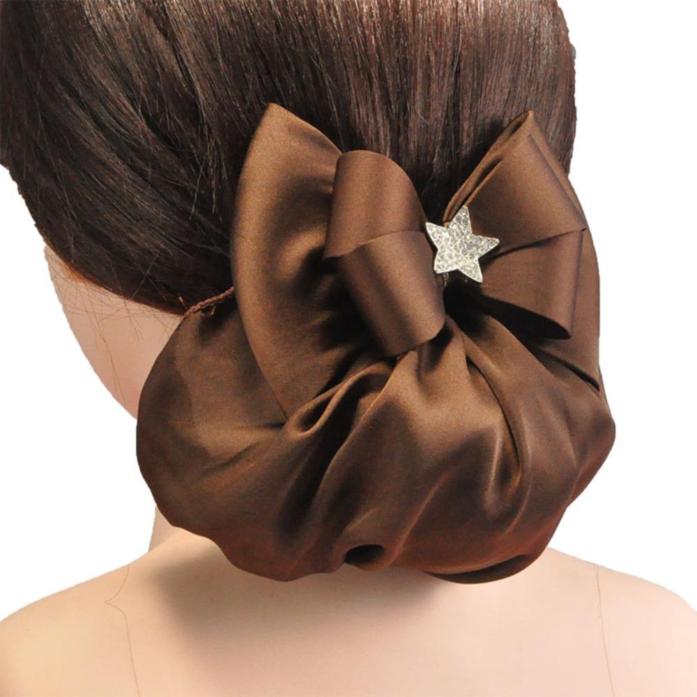 

Sweet Bow Snood Korean Style Hairgrips Cover Net Vintage Women Spring Clip Waiter Style 2