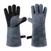Heavy Duty Leather Welding Gloves 40cm Length FlameProof Protections Against Sparks And Splatters For Industrial Use