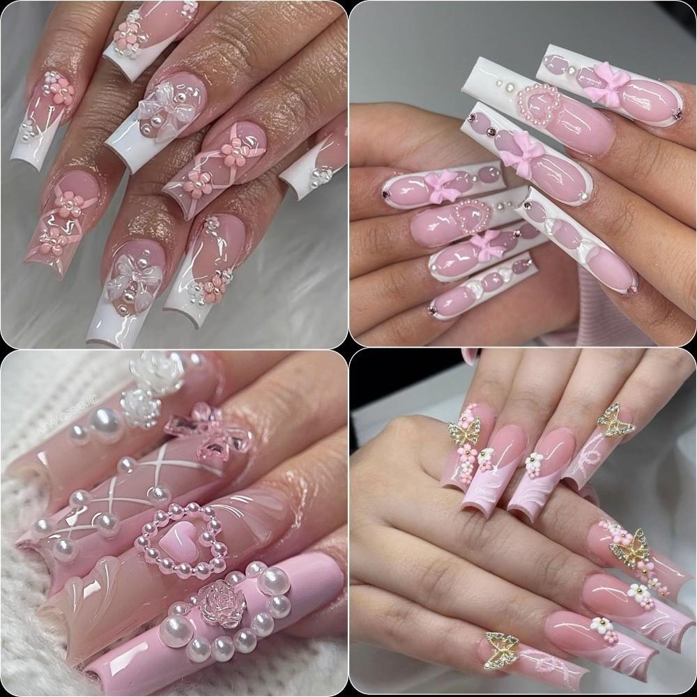 Shimmer Jelly Rhinestones Mixed Bowknot Nail Art Decorations Hot 3D Nail Charms  for Nail Art