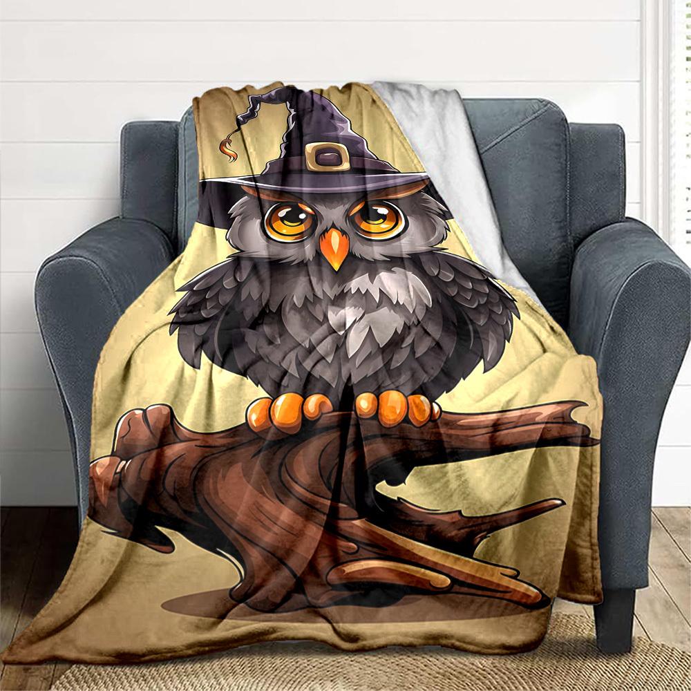 1 Stück Hexen Eule Decke Leichte Flanelldecke Überwurfdecke Für Sofa, Bett, Reisen, Camping, Wohnzimmer, Büro yy251015115