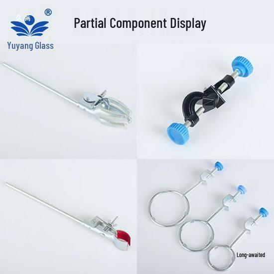 Iron Titration Stand with Three-Ring Butterfly Clip and Condenser Cross Clip