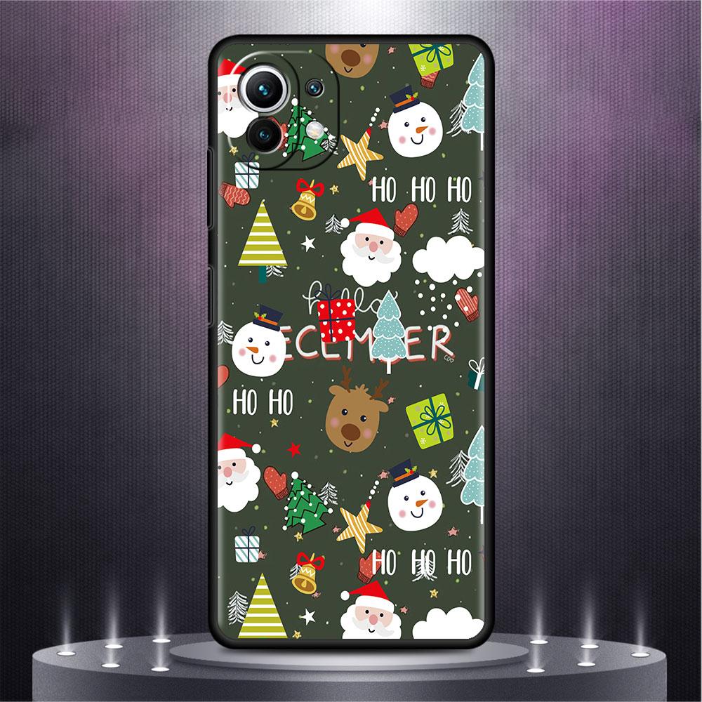 Christmas Red Nose Cute Elk Case For Xiaomi Mi Poco X3 NFC M4 M3 Pro F3 GT F1 11 Lite Note 10 11T 10T 9T Back Soft Phone Cover