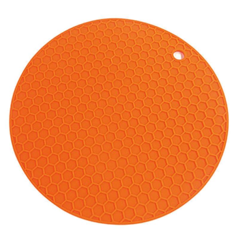 1 Stück Silikon Hitzeschutzmatte Topfgestell Haushalt Küchenarbeitsplatte Schutz Hitzebeständig Rutschfest Kreisförmige Silikonmatte